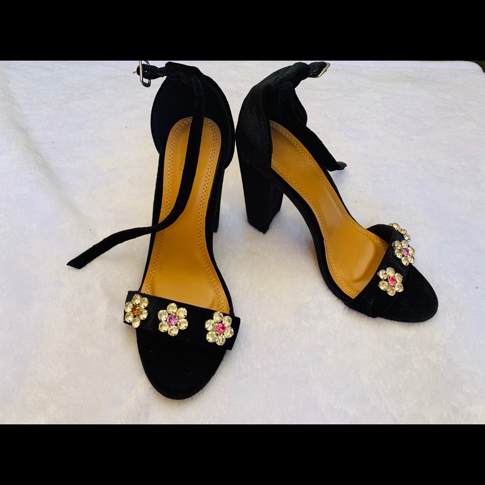 Diamond Flowered Heels